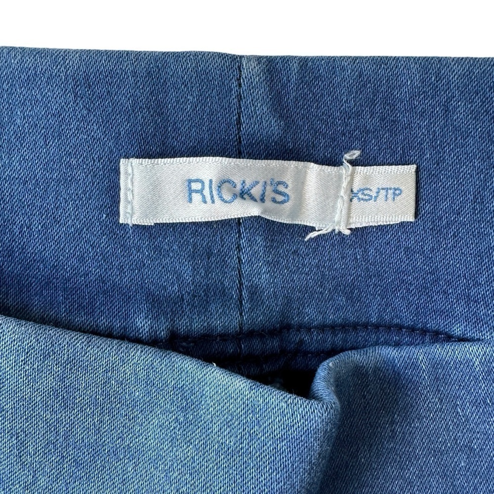 RICKI'S BLUE DENIM STYLE STRETCHY SKINNY LEGGINGS WOMENS SIZE XS - Picture 14 of 16